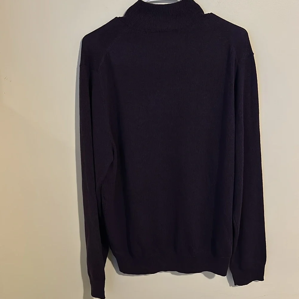 JOS A BANK Traveler Mens Merino Wool 1/4 Zip Cardigan Sweater 31608 Size L